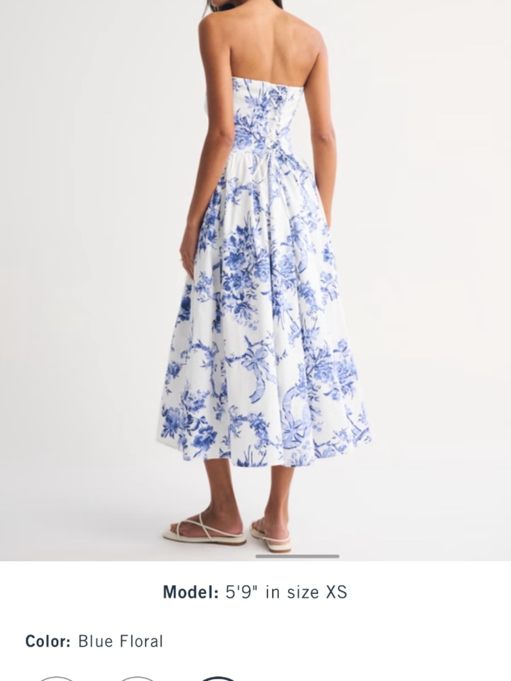Women’s Abercrombie and Fitch blue floral dress - Picture 10 of 12